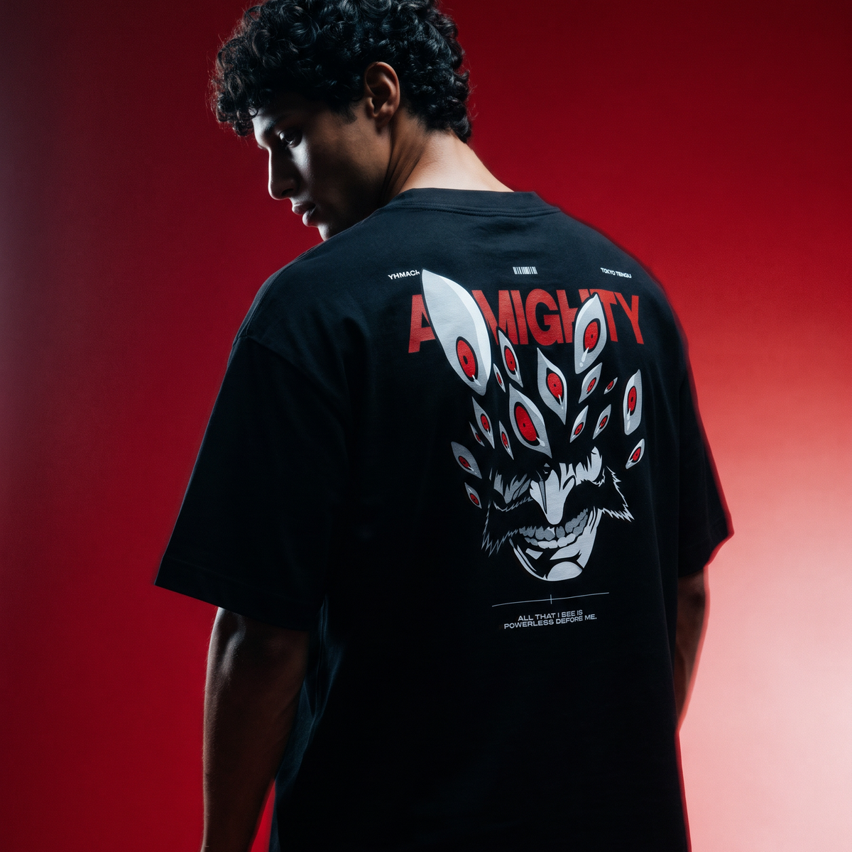 ALMIGHTY - EMBROIDERED & BACK PRINT TEE