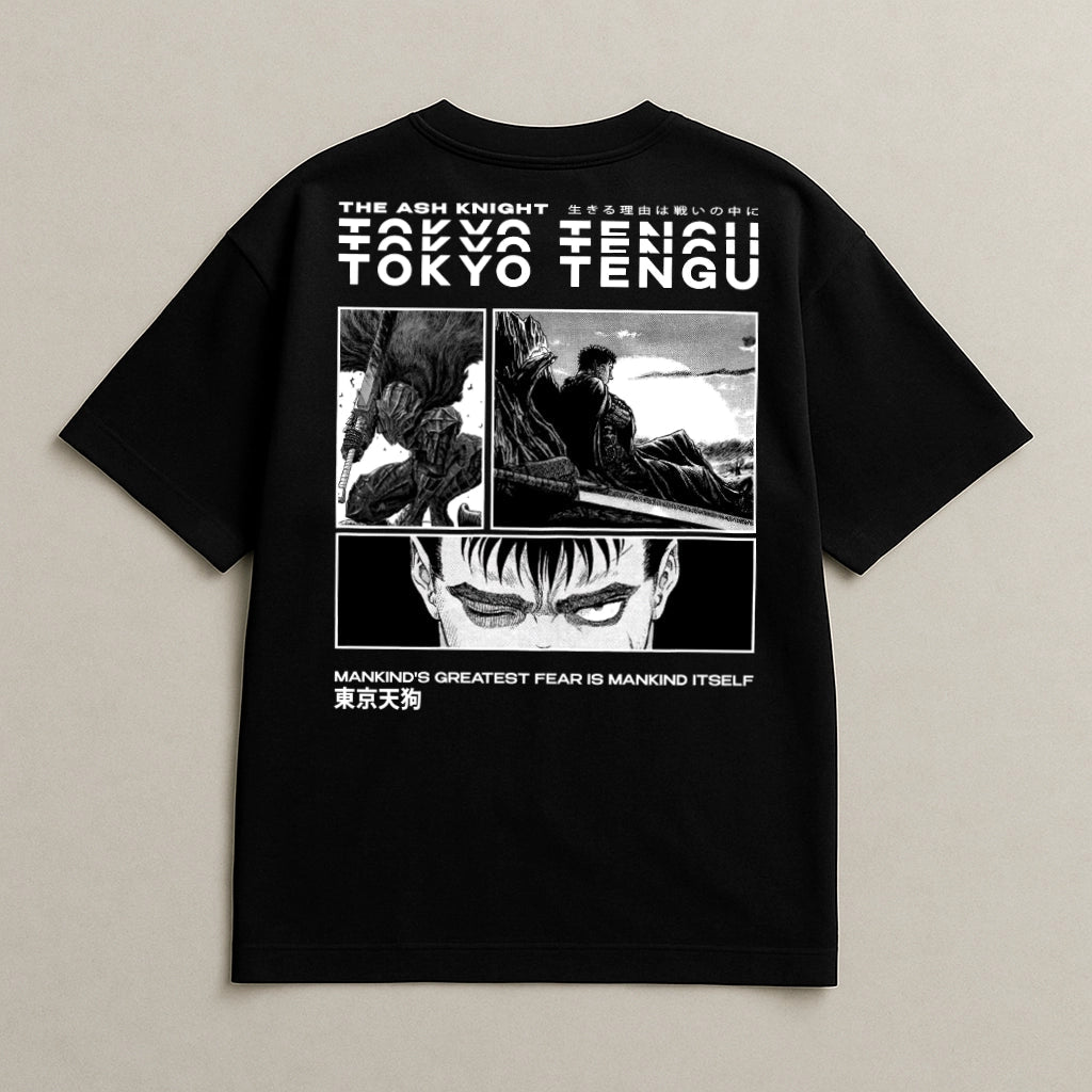 BLACK ECLIPSE - Oversized Heavy Tee - Tokyo Tengu