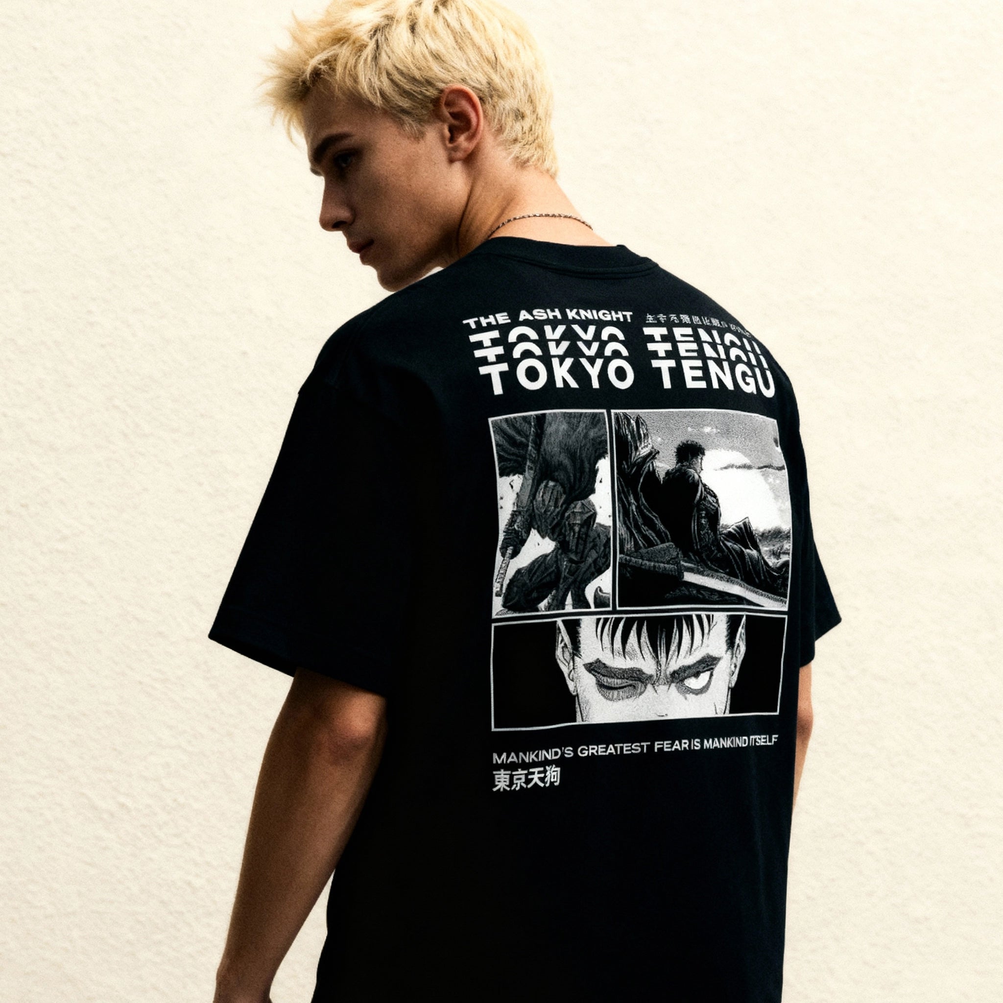 BLACK ECLIPSE - Oversized Heavy Tee - Tokyo Tengu