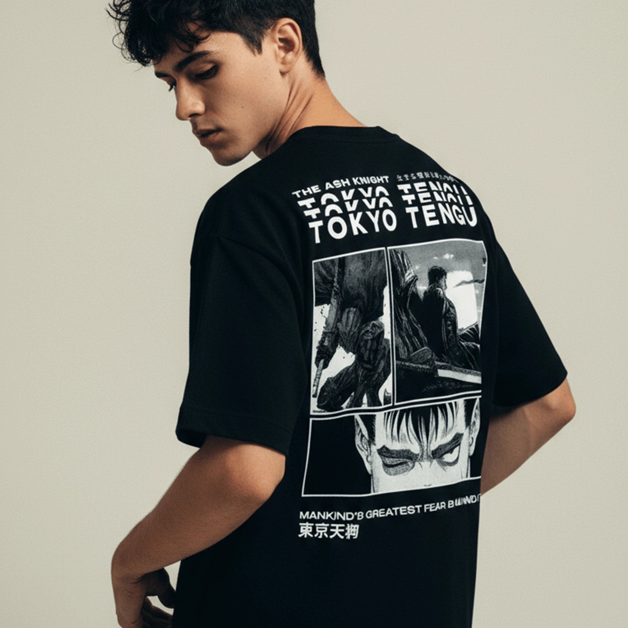 BLACK ECLIPSE - Oversized Heavy Tee - Tokyo Tengu