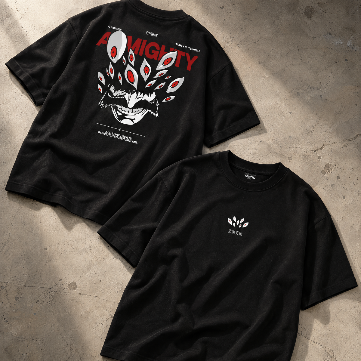 ALMIGHTY - EMBROIDERED & BACK PRINT TEE