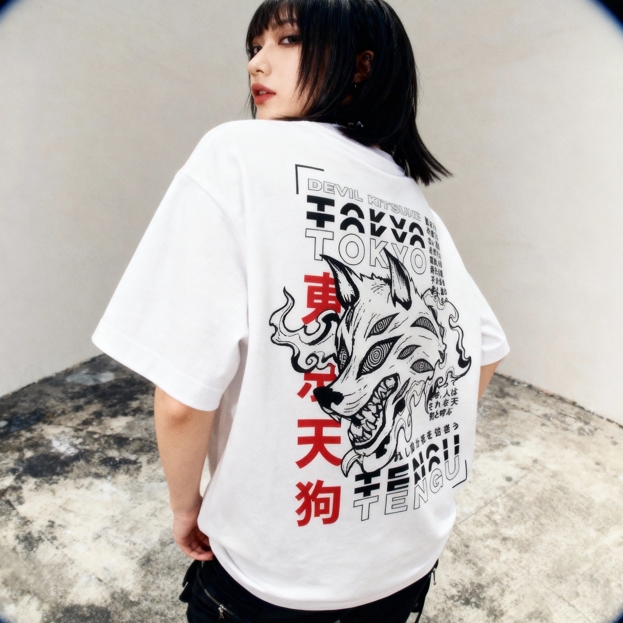 DEVIL PACT - Oversized Heavy Tee - Tokyo Tengu