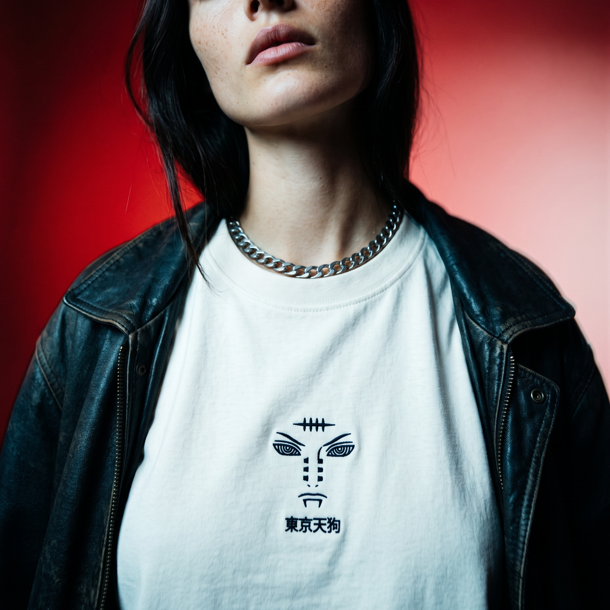 FALLEN - EMBROIDERED & BACK PRINT TEE