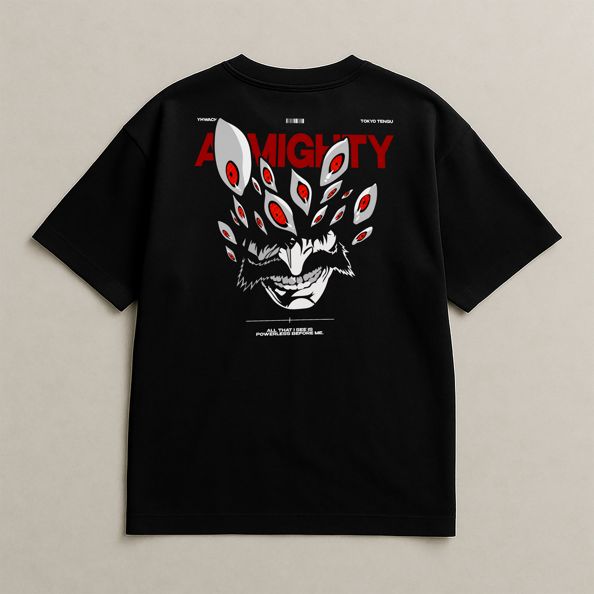 ALMIGHTY - EMBROIDERED & BACK PRINT TEE