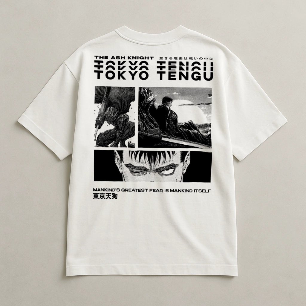 BLACK ECLIPSE - Oversized Heavy Tee - Tokyo Tengu