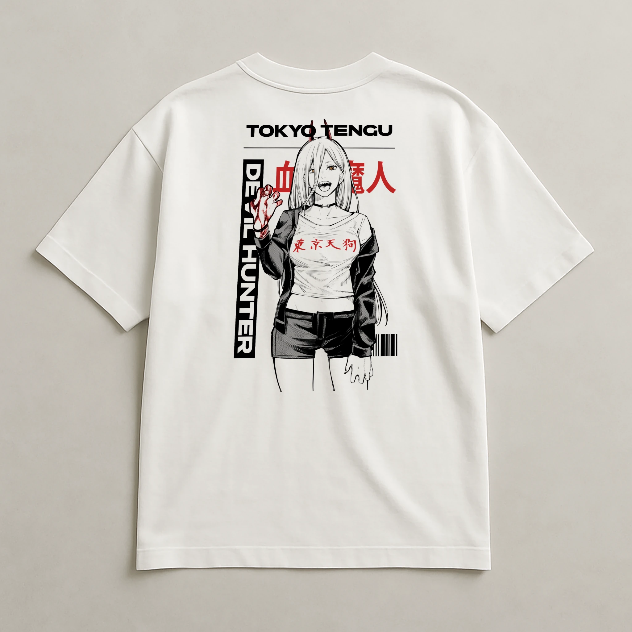 POWER — Chainsaw Man Oversize T-Shirt 230g | Tokyo Tengu