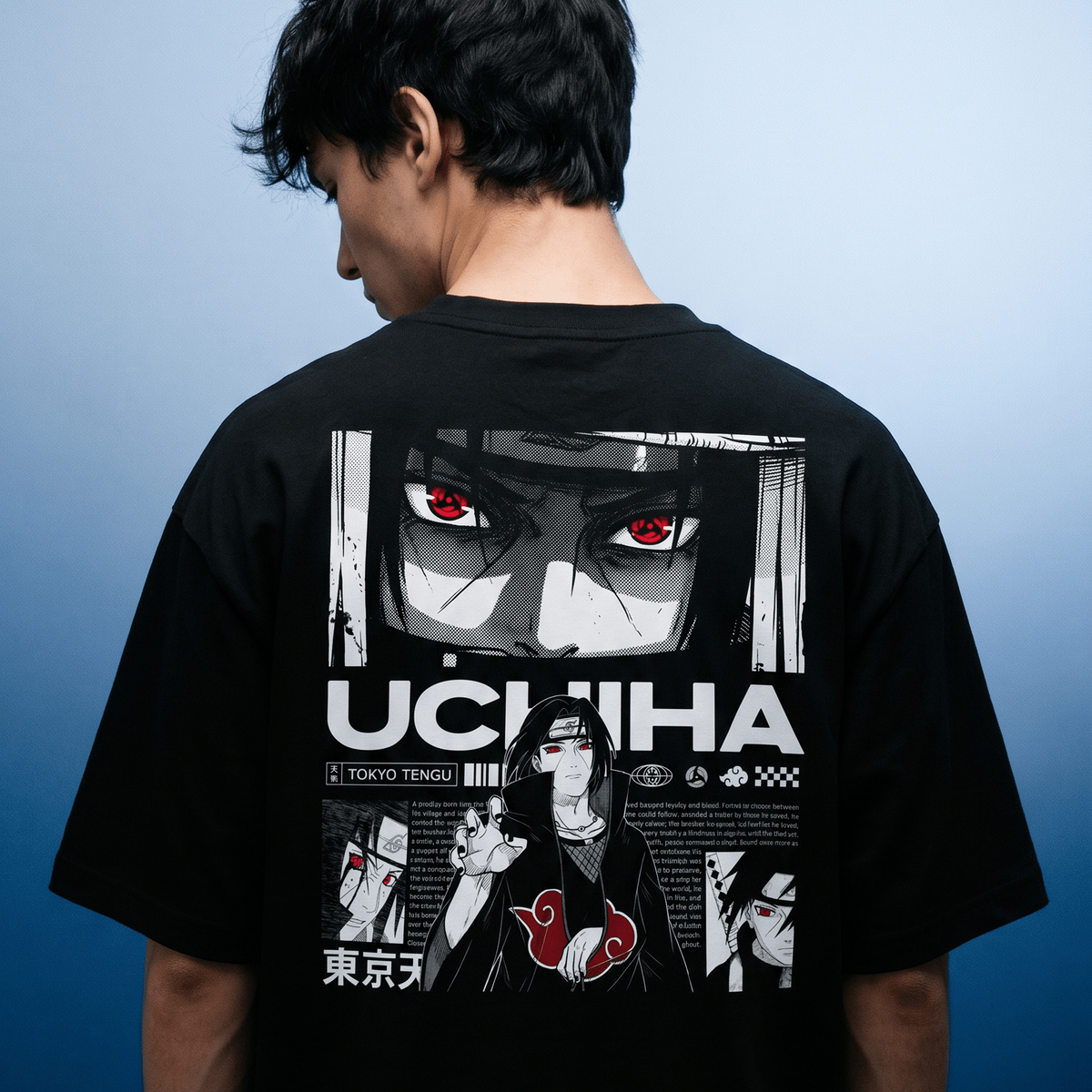 rinahamu Tシャツ　XL RAVEN — Itachi Naruto Back Print Tee | Tokyo Tengu